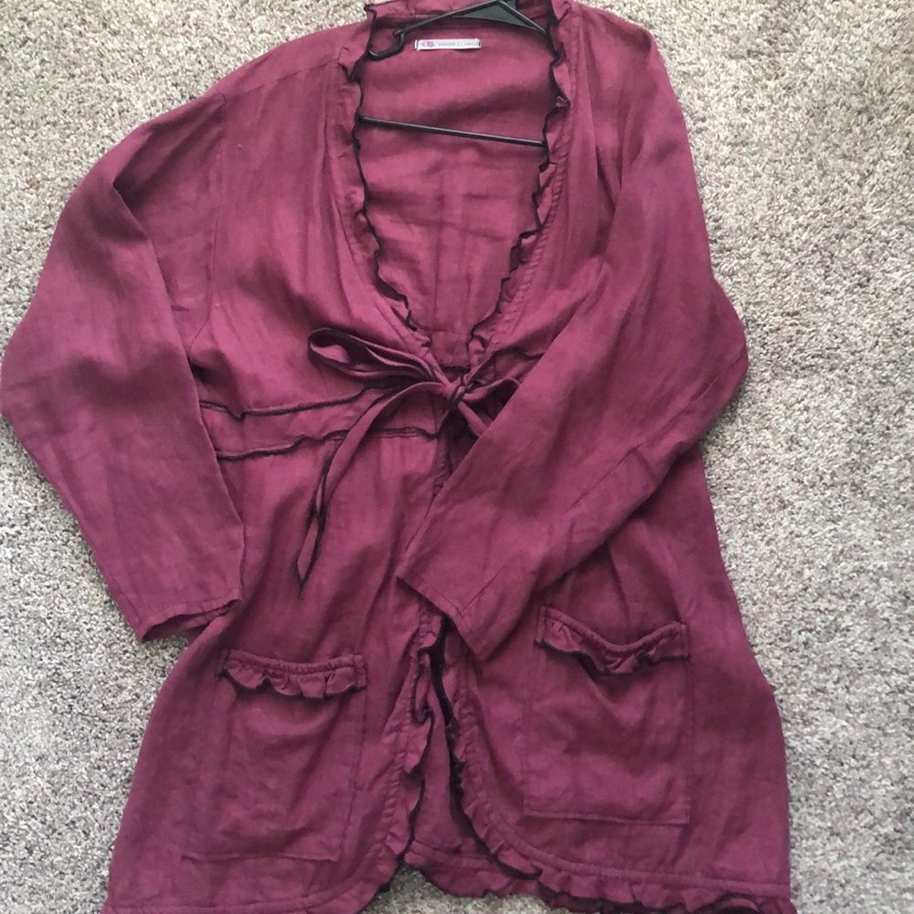 Sarah Clemens linen jacket 42” bust